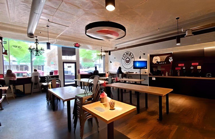 Interior of Zombie cafe